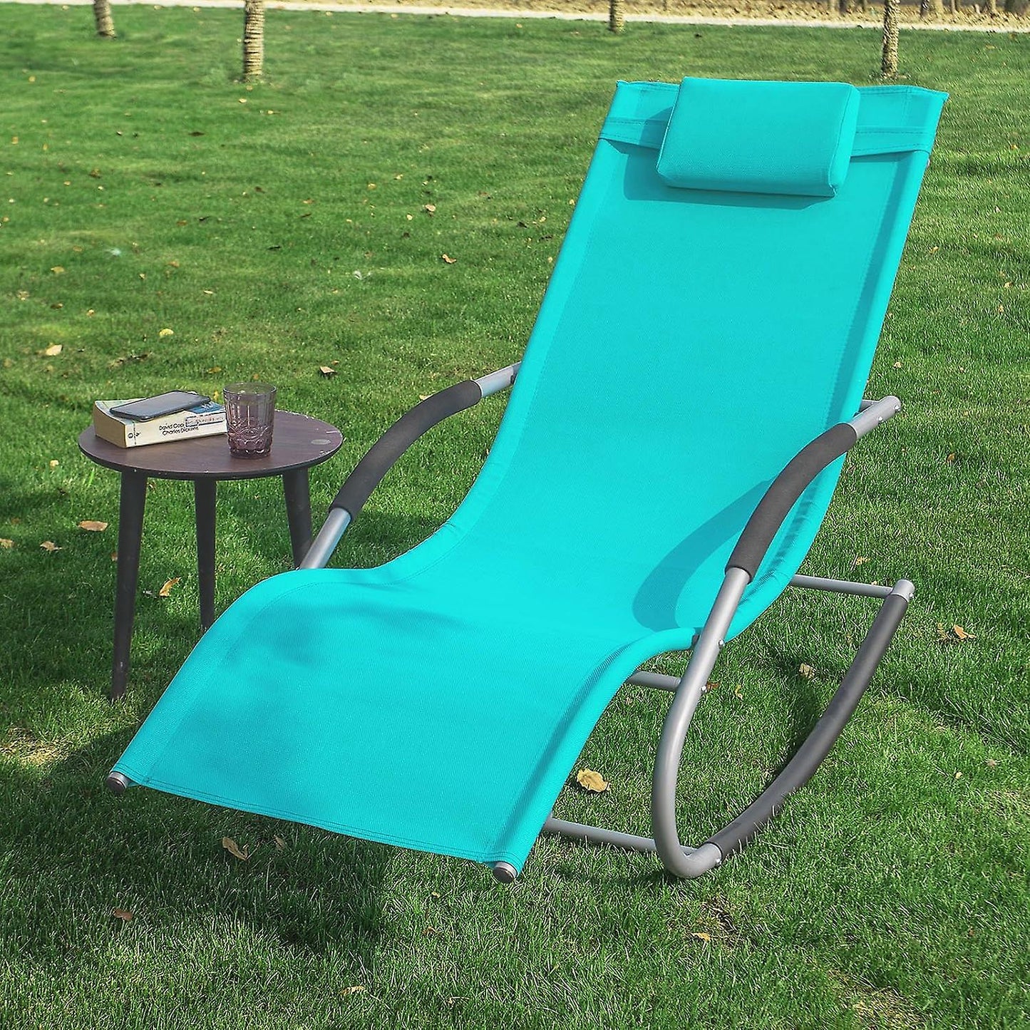 SoBuy - 2 Tuinstoelen - blauw - 141x62x86 cm
