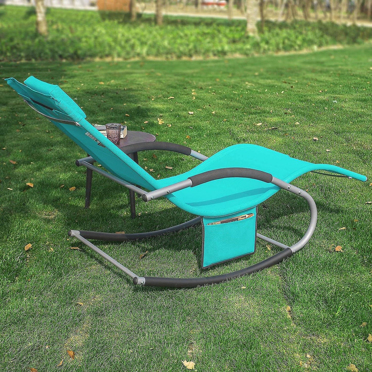 SoBuy - 2 Tuinstoelen - blauw - 141x62x86 cm