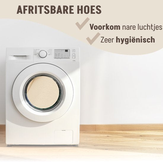 By Cee Cee Autostoel Hond Deluxe - Hondenmand Auto Met Veiligheidsriempje - Automand Hond - Hondenstoel - Autozitje - Beige - 120x60 - Maat L
