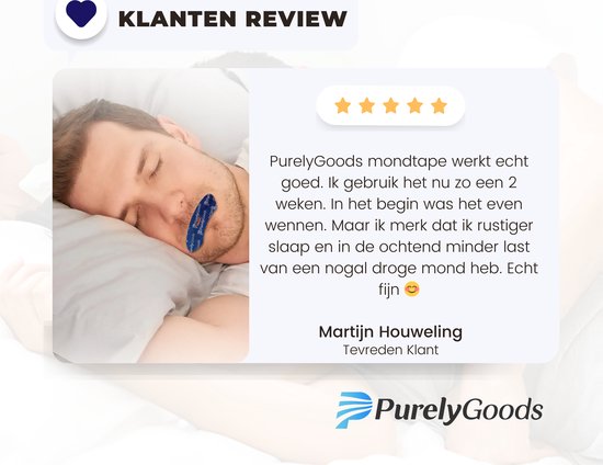 PurelyGoods® Mondtape – 33 stuks - Anti Snurk - Mond Tape – Myotape - Mouth Tape – Mondpleisters