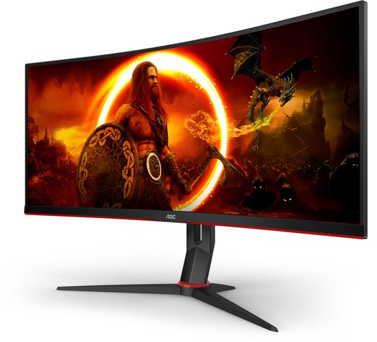 AOC CU34G2XP - Gebogen Ultrawide Gaming Monitor - HDR400 - USB-hub - 180hz - 34 inch