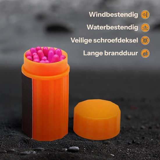 Ever Trex Stormlucifers - 2-Pack 40stuks - Waterproof Nood - Noodpakket Voor Thuis - Kamperen - Survival - Firestarter - Waterdichte Lucifers