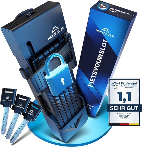 Nextcover FoldOne Vouwslot - SteelSecure 3.0 - 100cm - Zwart