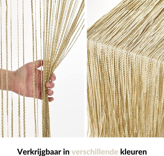 Ridôme Vliegengordijn - Deurgordijn - Stijlvol - Incl. Gordijndraad - Vliegengordijn Plastic - 100 x 200 cm - Wit