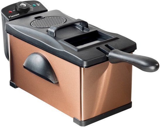 Bestron Frituurpan 3.5 liter - AF370CO - Friteuse 2000W - Kijkvenster - Koper
