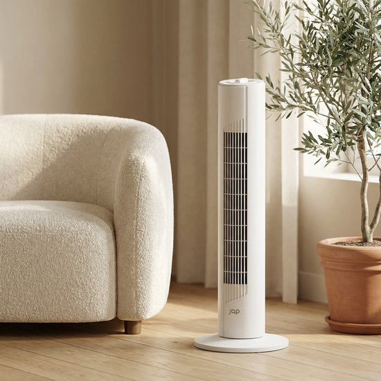 Energiezuinige Ventilator - Torenventilator met 3 blaasstanden en oscilatie - Slaapkamer - Wit - JAP Quebec