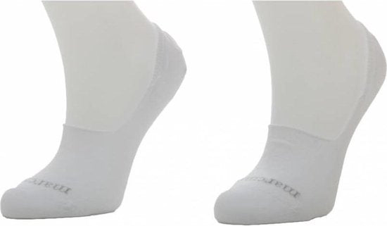 Marcmarcs - 2 paar onzichtbare sneakersokken - Antislip tape op hiel - Maat 38 - Blauw