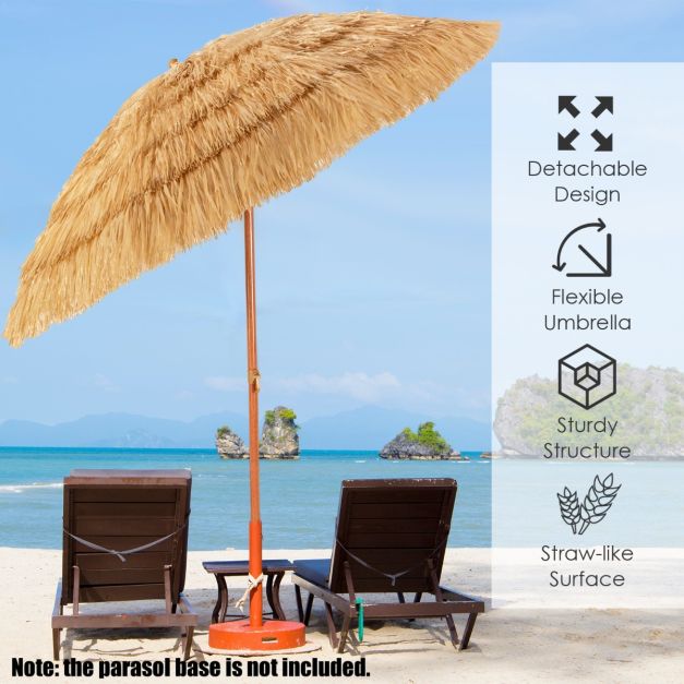 Coast 200 cm Kantelbare Strandparasol – Natural – Draagbaar met Zandanker