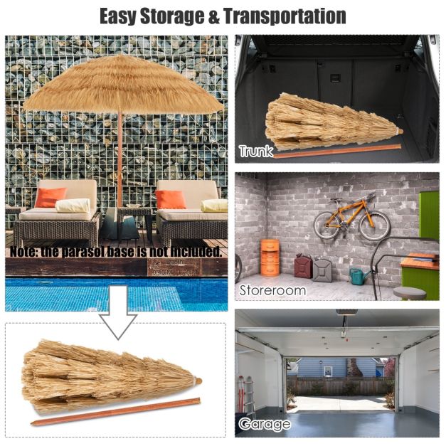 Coast 200 cm Kantelbare Strandparasol – Natural – Draagbaar met Zandanker