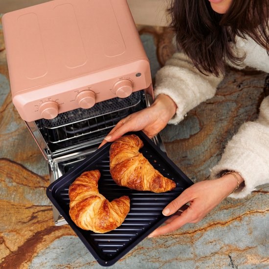 Safecourt 6-in-1 Airfyer oven - 100% PFAS-vrij - 6 programma’s - 80 tot 230 graden - Airfryer, bakken, roosteren, toasten, grillen & opwarmen - Roze