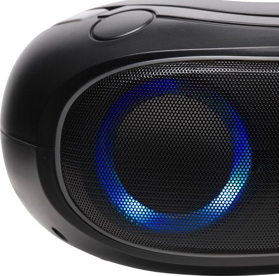 Denver Draagbare Radio CD Speler Kinderen - Bluetooth - Lichteffecten - Boombox - AUX - FM - TCL212BT - Grijs