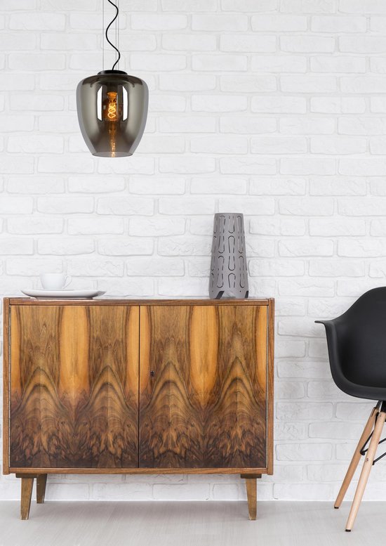 Lucide FLORIEN - Hanglamp - Ø 28 cm - 1xE27 - Fumé