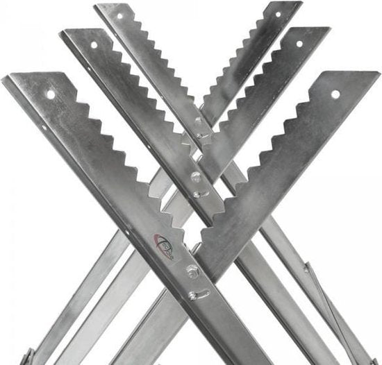 Haushalt Metalen Zaagstandaard - Verstelbaar - 79,5 x 78 x 85 CM - Metaalkleur