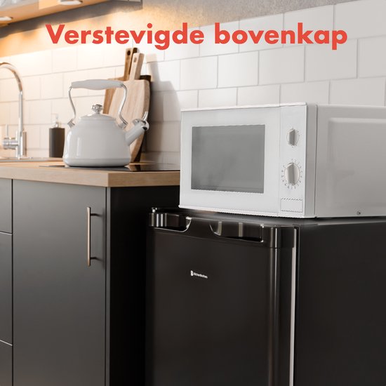 KitchenBrothers Koelkast - 81L - Tafelmodel Koelkast met Vriesvak - IJskast - Koelvriescombinatie - Frigo - Vrijstaand - Zwart