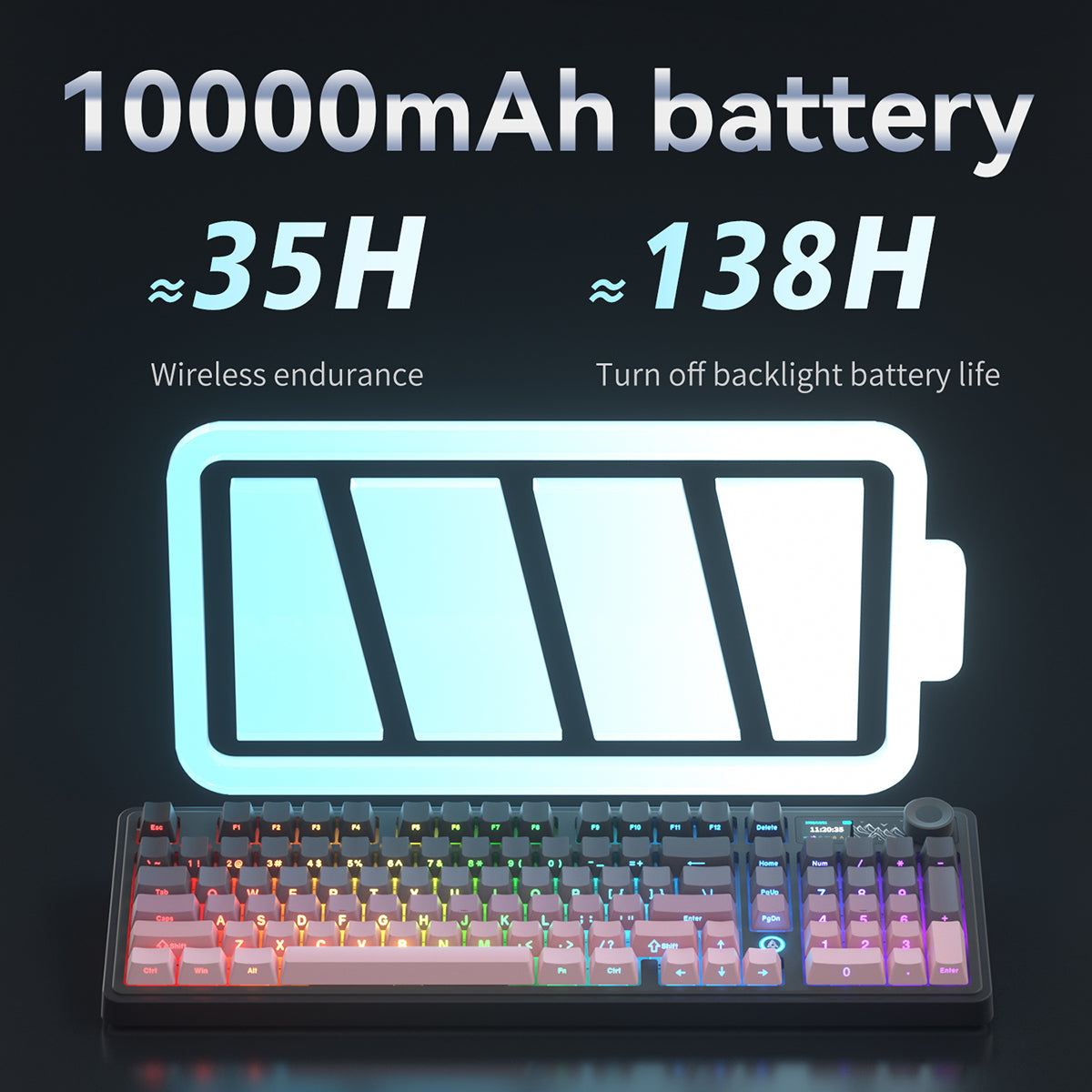 AJAZZ AK980 V2 mechanisch toetsenbord - Starry Night Gray