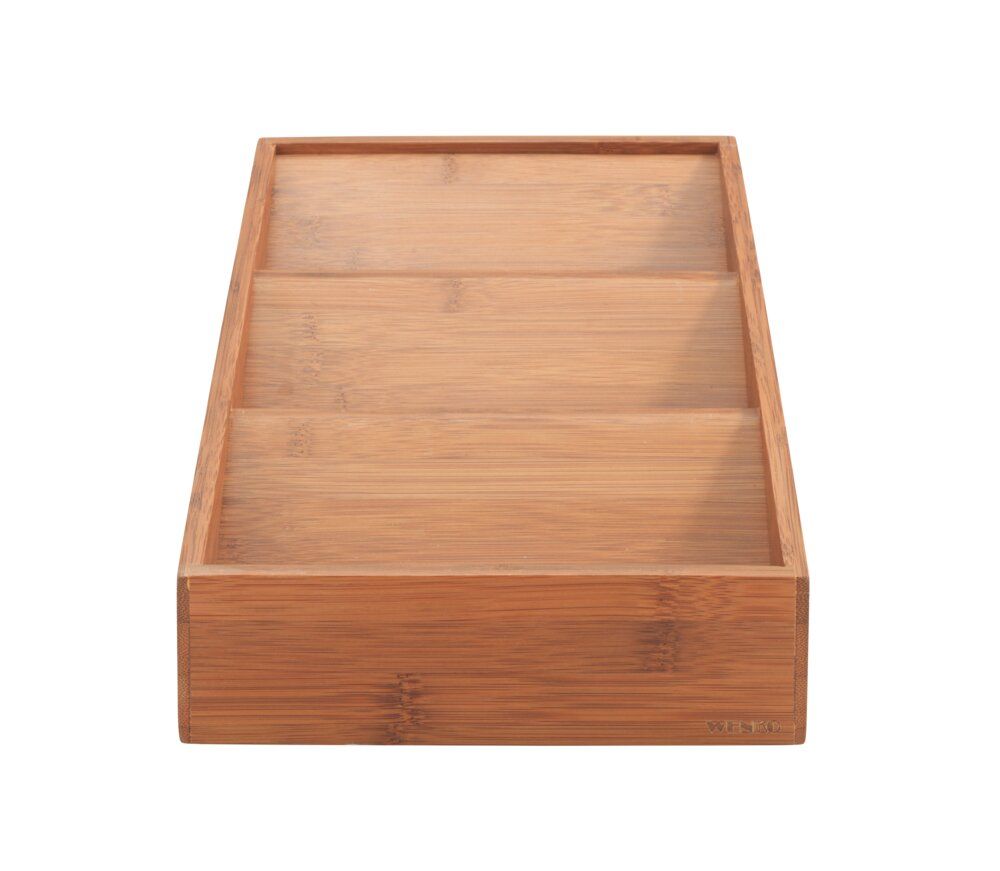 WENKO Kruidenrek Lade Gerookt Bamboe - 38 x 20 x 6 cm - Voor Kruidenpotjes