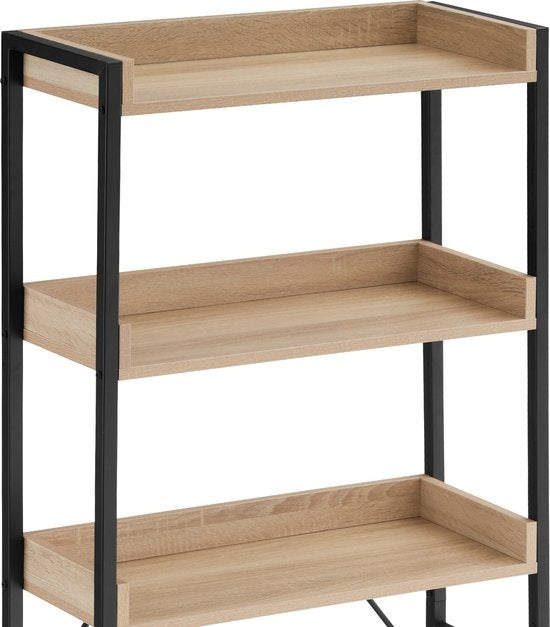 tectake Badkamerrek Seattle 67 x 25 x 165,5 cm Industrieel licht hout, eiken Sonoma - 404864