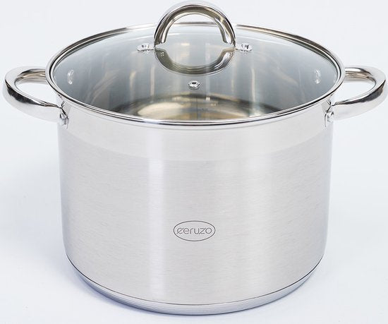 Ceruzo RVS Soeppan - Ø 26 cm -H 19 cm - 9.5 liter - Stamppot Pan-Inductie