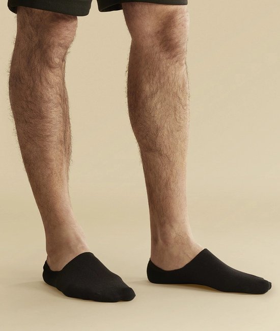 Marcmarcs - 2 paar onzichtbare sneakersokken - Antislip tape op hiel - Maat 38 - Blauw
