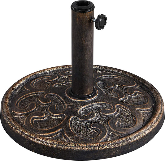 Yaheetech Parasolvoet Brons - Stabiele Parasolstandaard - Ø38-48 mm - 44,5 x 44,5 x 32,5 cm - 10 kg