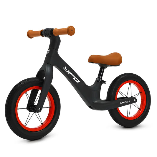 Neuleb Loopfiets KB003 - Zwart - Voor 3 tot 6 Jaar - Verstelbaar Zadel - Antilekbanden - Met Standaard - Lichtgewicht