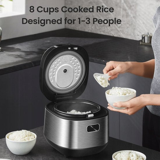 Midea - Rijstkoker - Rice Cooker MB-RC209 - 2 L inhoud - 30 min quick rice - Slow cook - 24 uur uitgestelde start - 12 uur automatisch warmhouden - Vaatwasser bestendigd