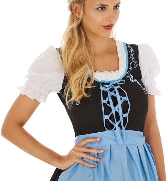 dressforfun - Vrouwenkostuum dirndl Oktoberfest Madl model 1 L - verkleedkleding kostuum halloween verkleden feestkleding carnavalskleding carnaval feestkledij partykleding - 301072
