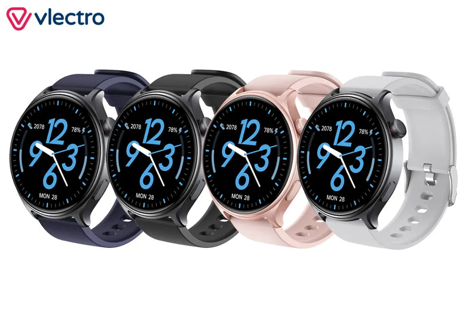 Vlectro Smartwatch R01.0 - Rond - 1,46 inch HD - Bluetooth Bellen - Grijs