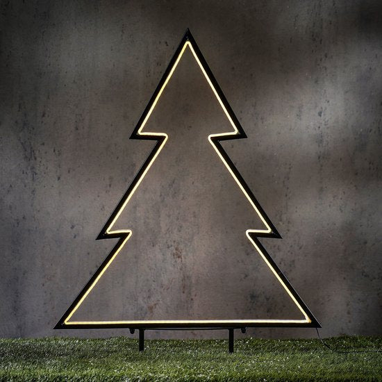 Luca Lighting Garden d'Light Kerstboom - L90 x H100 cm - Metaal - Zwart