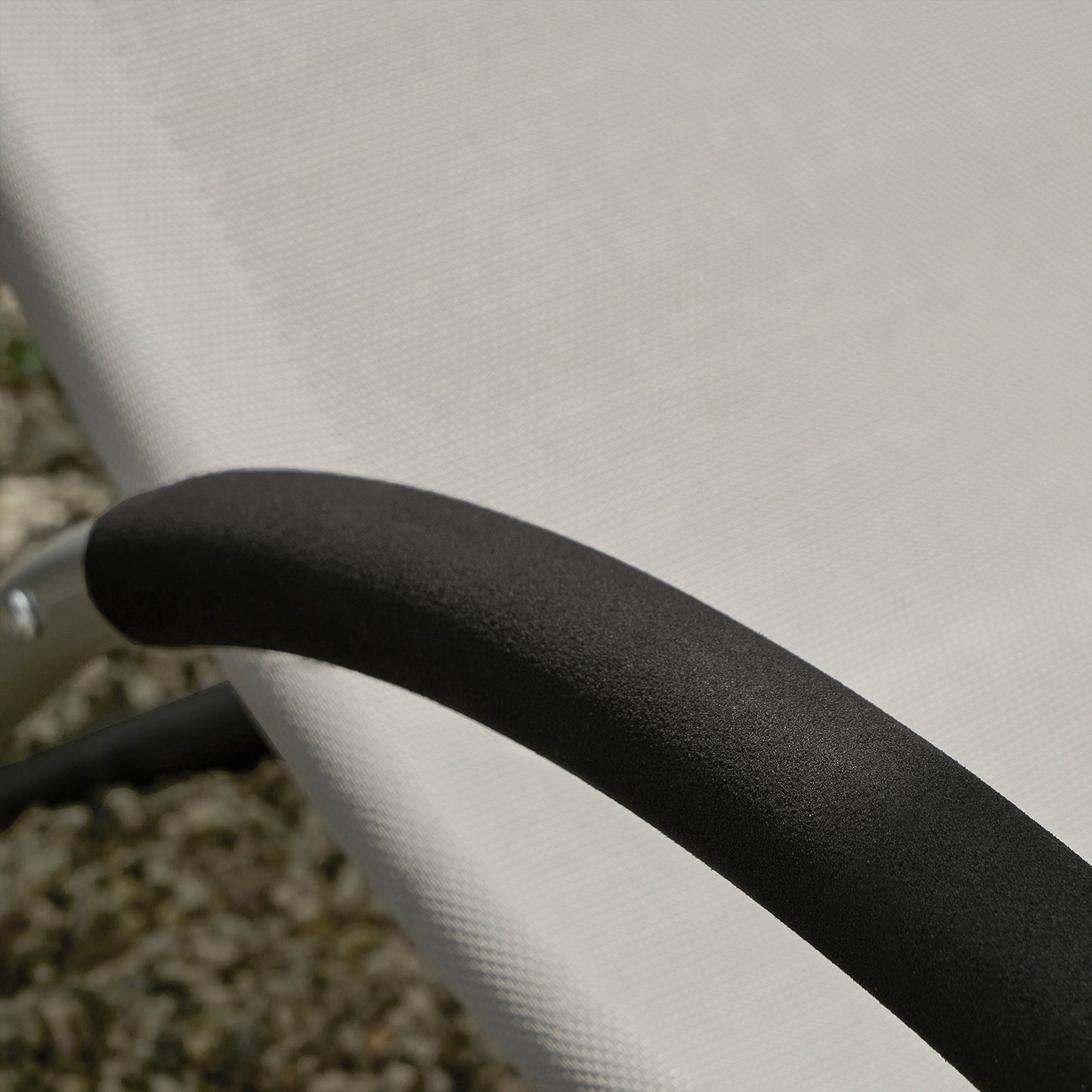 SoBuy Ligstoel met kussen - Max. 120 kg - 165 x 56 x 67 cm - Grijs
