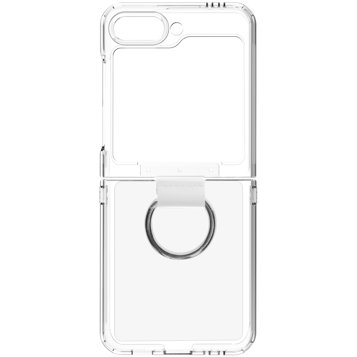 BeHello – Samsung Galaxy Z Flip6 En Flip7 FE Clear Case Met Ring – Transparant – Voorzien Van Ingebouwde Ringhouder En Flexibel Frame En Verhoogde Randen – Voor Samsung Galaxy – Transparant TPU