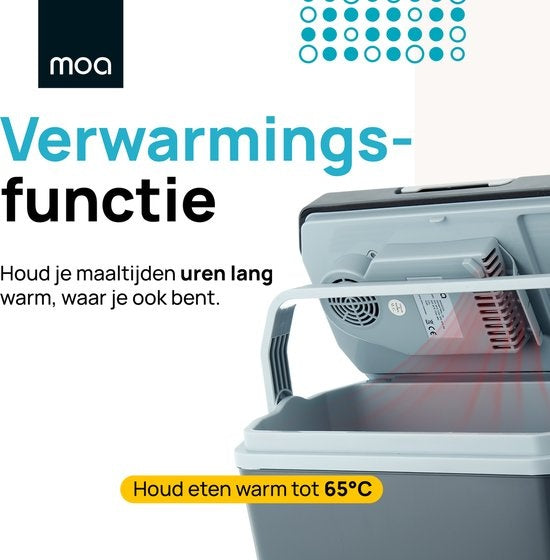 MOA Elektrische Koelbox - Coolbox - Met Verwarmingsfunctie - 12V en 230V - 22 Liter - Grijs -ECW22