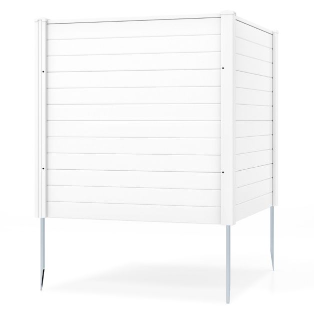 Coast Schermhek - Tuinomheining - 2-delig - 123 x 123 cm - Wit Zwart
