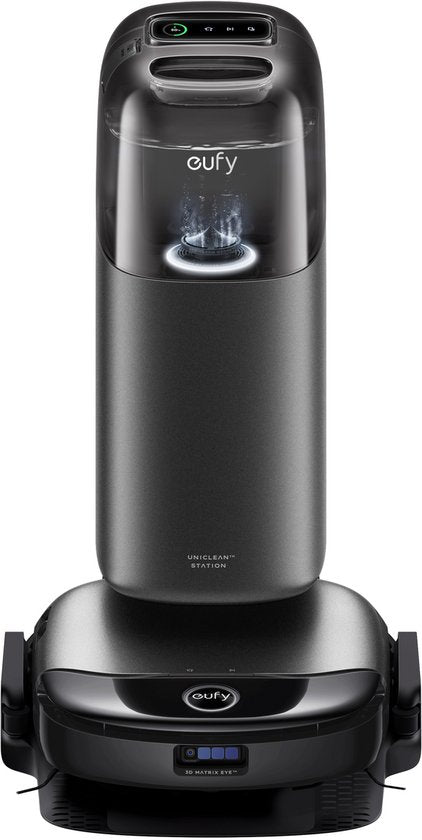 eufy S1 Pro robotstofzuiger met alles-in-1 station en dweilfunctie - Zelfreinigend met ALWAYS CLEAN MOP™ & Eco Clean Ozon™ - 8.000Pa zuigkracht - Automatische moplift - Intelligente obstakeldetectie