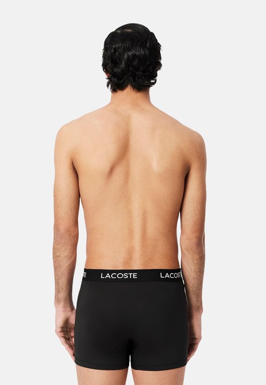 Lacoste 3-Pack Microfiber Boxershorts Trunk Heren - Zwart - maat M