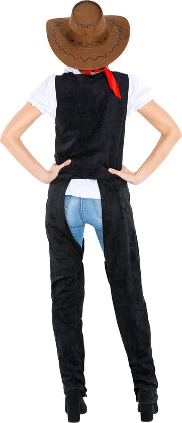 dressforfun - vrouwenkostuum cowgirl wild Amber XXL - verkleedkleding kostuum halloween verkleden feestkleding carnavalskleding carnaval feestkledij partykleding - 300563