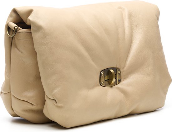 Chabo Bags - Diva Small - Schoudertas - Crossbodytas - Leer - Creme - 19 x 30 x 10 cm - 5.7 liter