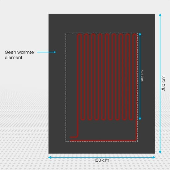Auronic Elektrische Deken - Warmtedeken - 9 Warmtestanden - 2 Persoons - 200x150 - Grijs