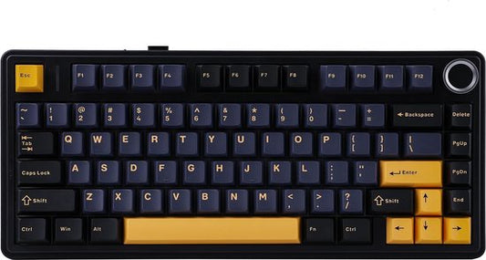 AULA F75 - Draadloze Gaming Toetsenbord - Mechanisch - Gasket - Hot Swap - QWERTY Toetsenborden - Tri mode - 80 Keys - Donder zwart