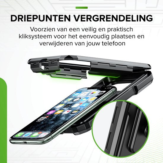 iSetchi Telefoonhouder Fiets - Waterdicht -  Anti-Schok - zwart