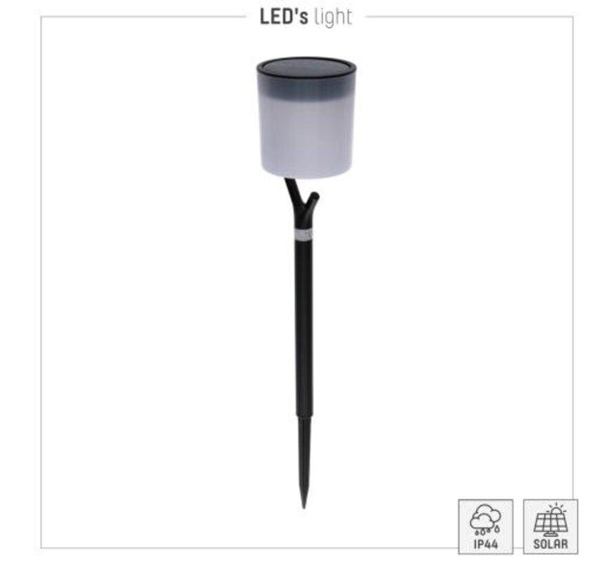 Solar Buitenlamp - 1lm - 2700K - IP44 - Wit