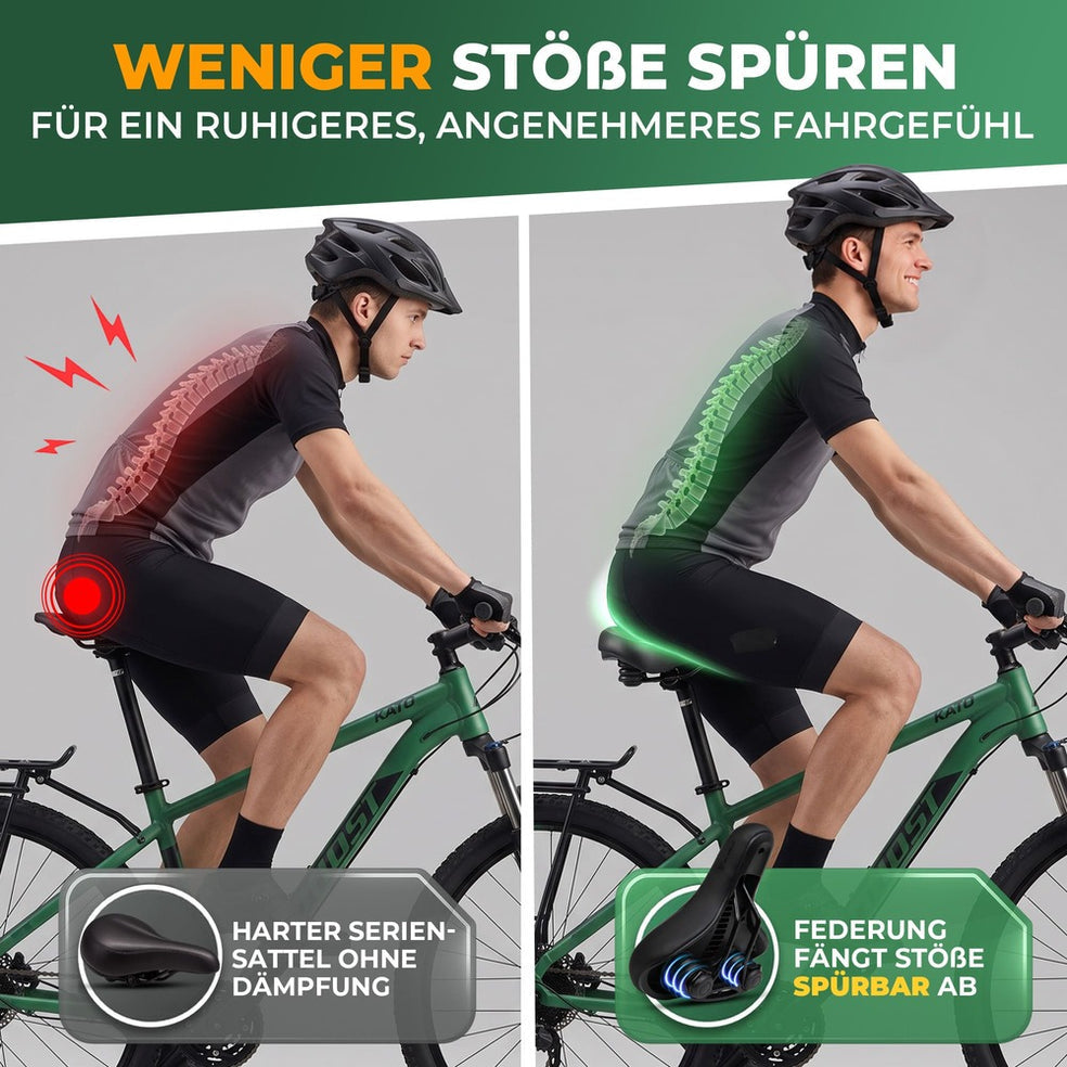 como Fietszadel met Vering - Extra Breed Comfort - Unisex - Voor E-bike & Stadsfiets