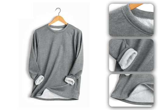 Milanoro knusse fleece tuniek - 2XL - Donkergrijs -