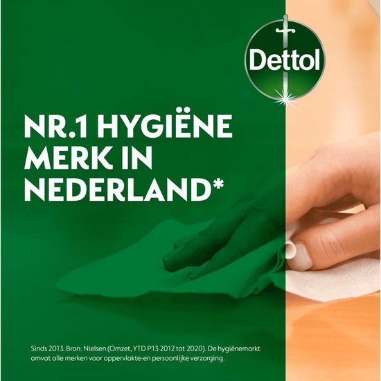 Dettol Tru Clean - Multi-reinigingsdoekjes - Eucalyptus & Limoen - Biologisch Afbreekbaar - 48 stuks per verpakking
