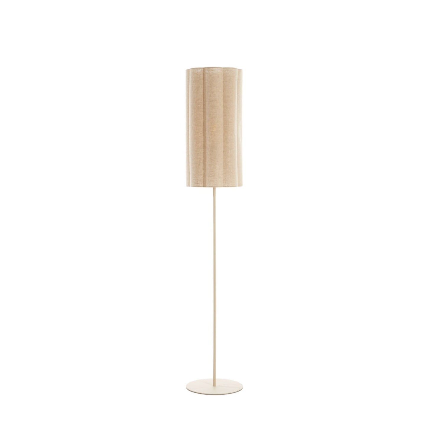 Light & Living Vloerlamp Fringe Ø 30 cm, H 165 cm, Crème – Scandinavisch design