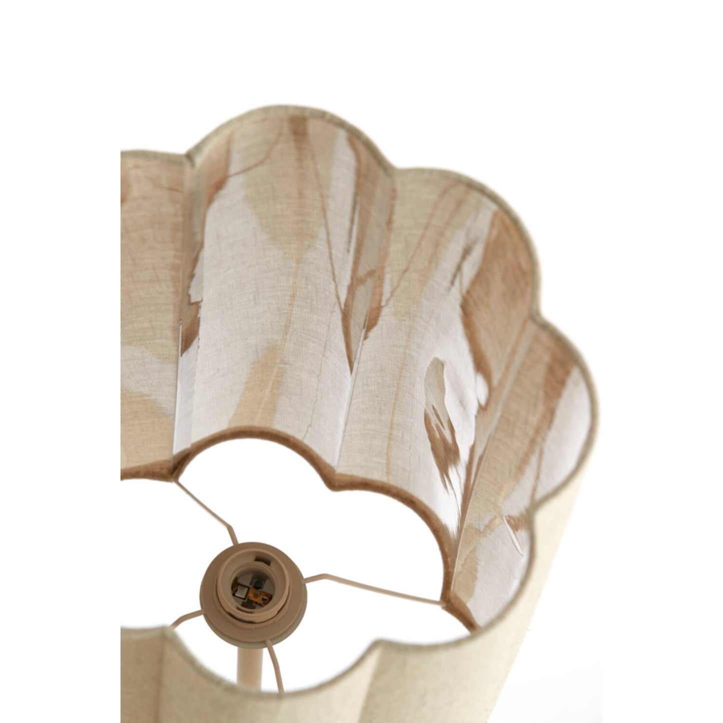 Light & Living Vloerlamp Fringe Ø 30 cm, H 165 cm, Crème – Scandinavisch design
