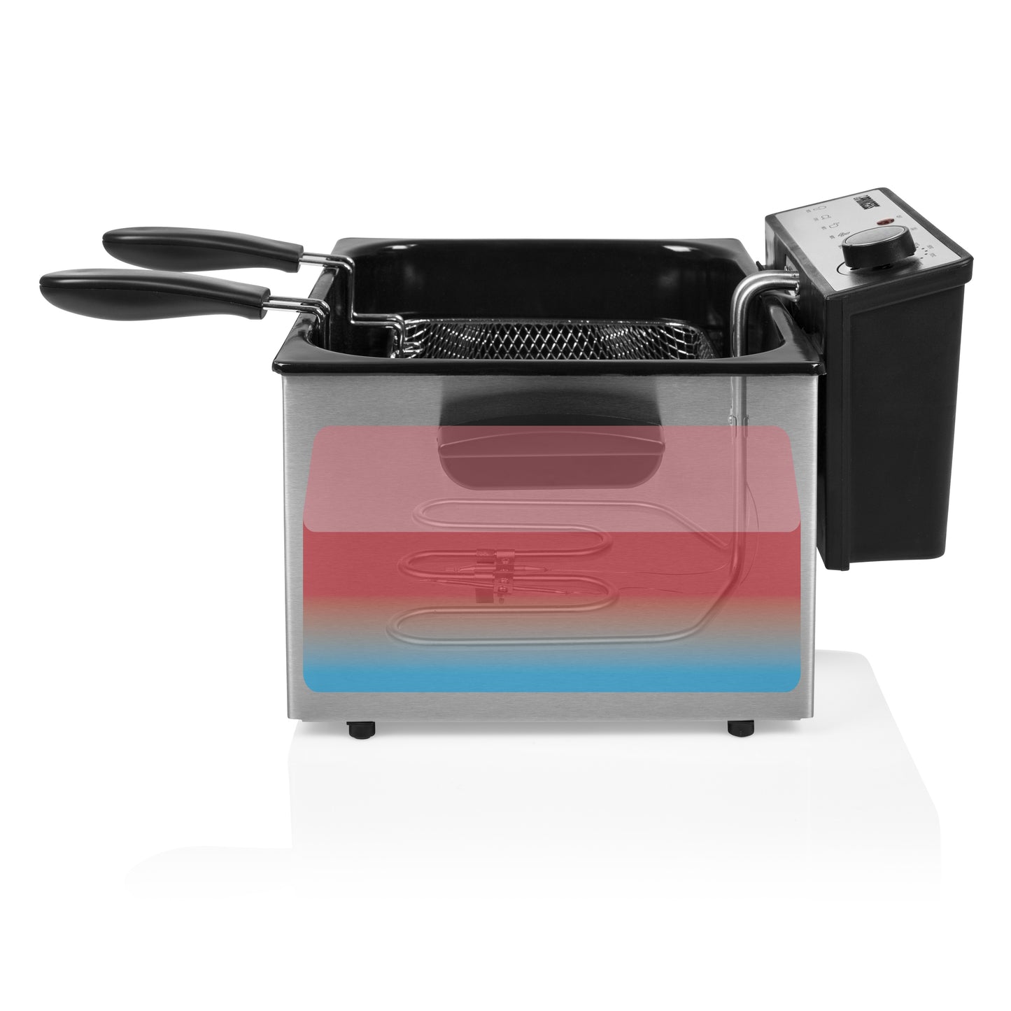 Princess 185000 Friteuse - 5L - 3270W - 3 Frituurmanden - RVS/Zwart
