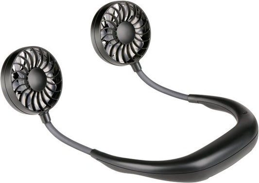Lifetime Air Draagbare Nekventilator - Mini Ventilator Handsfree met 3 Standen en 360° Verstelbaar - Zwart