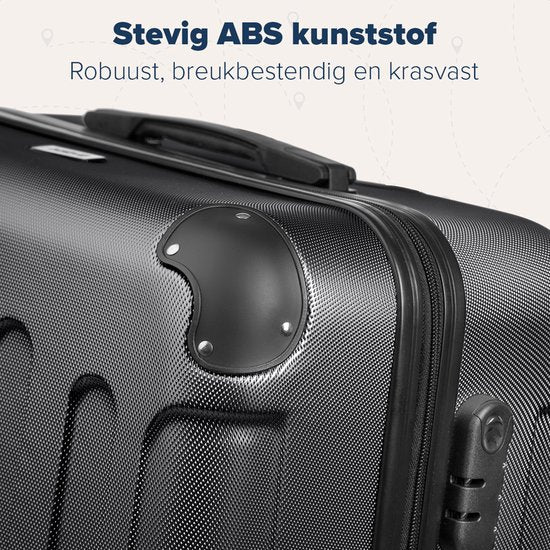 TRVLMORE Handbagage Koffer - 38L - Cijferslot - Lichtgewicht - Trolley - 54x36x20cm - Past binnen 55x40x20 cm - Zwart