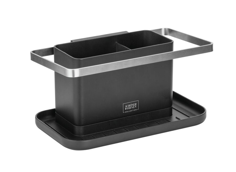 SCHÖNER WOHNEN-Kollektion Stella Gootsteen Organizer 20 x 11,5 x 10 cm – Zwart
